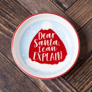 Dear Santa I Can Explain bowl trinket dish mini small Holly Hill 3.25" Christmas